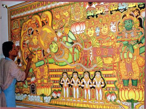 Vishnu lying on Serpent Ananda