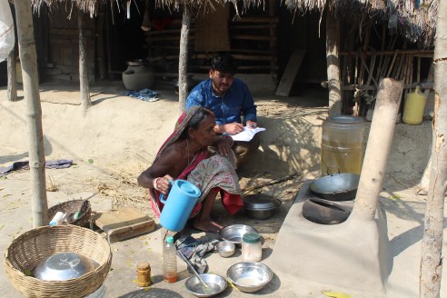 Household survey and interaction with the villagers